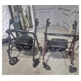 Rollator Walkers (2) Wheels, Seat & Brakes