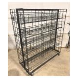 Media Shelf Rack on Wheels and double sided - 4