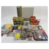 Large Craft Lot NOS finger Paint, clay, beads,