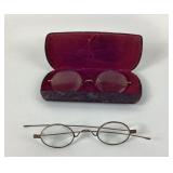Rimless Eyeglasses With Case, Wire Frame Spectacle