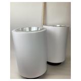 White Cylindrical Commercial Light Fixtures