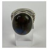 Sterling & labradorite ring size 8.75. Total