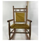 Childï¿½s Wooden Rocking Chair With Fabric Seat