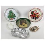 Silver Plated Butter Dish, MCM Aluminum dish, tray