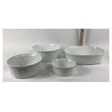 CorningWare French White Stoneware Baking Dishes