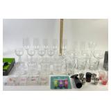 Wine Glasses, Jim Beam Glasses & Red Stag Shot Gla