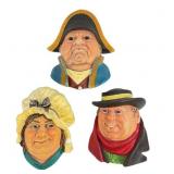 1960s Bossons England Chalkware Wall hangers