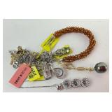 .925 Sterling Silver marked chains and pendants