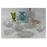 Pressed Glass Bowls, Art Glass Pitchers, Plates