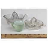 Jadeite D-Handle Cup & Glass Citrus Juicers