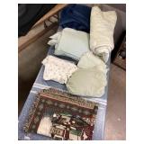 Christmas Village Tapestry Blanket, Blue Sherpa, B