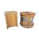 Circle lighted table, side table