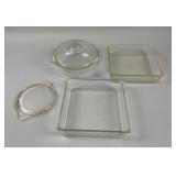 Pyrex, Fire King 8-Inch Pans, Lidded Dish