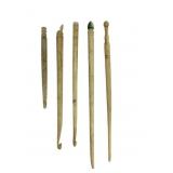 Antique carved crochet hooks 19th century