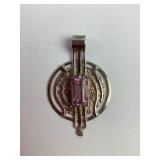 SMC Sterling, 10k gold & pink stone Modernist