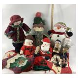 Christmas Plush Decorations, Stockings, Santa Doll