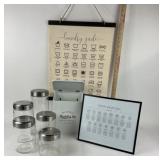 Laundry Guides, Lint Tin, Glass Storage Jars