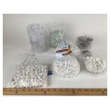 White Rock Accents, Glass Pebbles, Plastic Snowfla