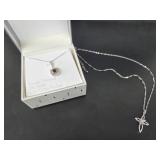 .925 Cross Necklace, Blue Stone Pendant Necklace