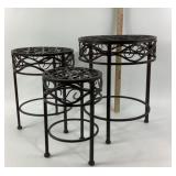Metal Plant Stands With Scrollwork Design