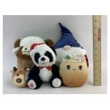 5 Christmas Plush Lot: Squishmallows, Build A Bear
