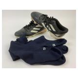 Adidas Pure Hustle 8 1/2 Softball Shoes and 2 pr