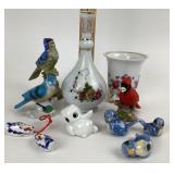 Japanese Cache Pot, Porcelain Figurines; Owl, Dutc