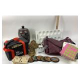 Realer Handbag, Dominoes, Dominica Coasters, Egg T