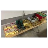 Christmas Candles, Gold Wire Stars, Gold Fabric, C