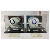 Signed Indianapolis Colts Mini Helmets