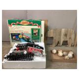 Musical Santaland Train Collection, Wooden Bear Ar