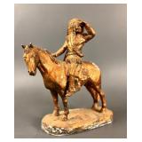 Daniel Montfort Native American Chief On Horseback