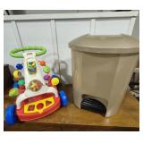Fisher Price Push Walker & Umbra Waste Basket