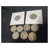 Buffalo Nickels 1919, 1920, (7) No Date