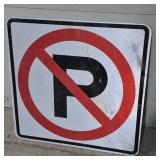 Metal No Parking Sign 24 in. X 24 in.