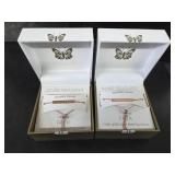 (2) Silver Treasures Adjustable Bracelets, Rose Go
