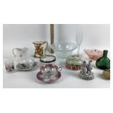 Teacups, Glassware, Pitcher, Thames Handpainted, B
