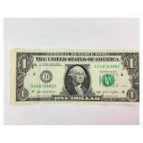 Miscut 1 Dollar Bill
