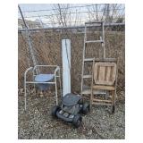 Wood Step Ladder, Wood Folding Chair, Garden