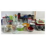 Pyrex Bowls, Jim Beam Glass, Colts Tumblers