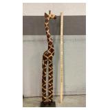 Wooden Giraffe Sculpture
