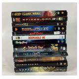 DVDs Star Wars, Spider-Man, Superman, Sin City, He