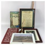 Golf-Themed Framed Artwork, Wooden Wine Bottle Hol