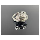 14k White Gold Ring, 6.33g TW, Size 6.5