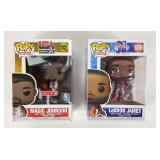 Magic Johnson and LeBron James Funko Pops