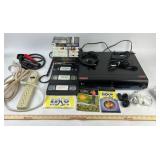 LG Blu-ray Player, Workout VHS Tapes, Cords