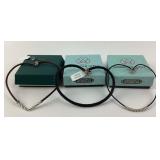 AW .925 Genuine braided leather necklace, 19.57g