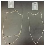 .925 Sterling Silver Necklaces, Italy, 18 Inch