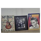 Metal Signs (2) 12 in. X 17 in. Music & Elvis And