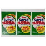3- 1984 Topps Super-size Baseball Card Packs NOS